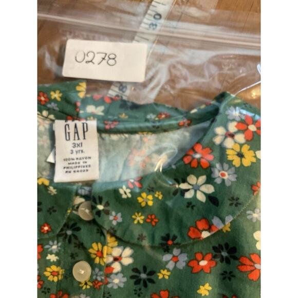 BABY GAP Girls Dress Sx 3 Yrs 3T Floral‎ Cottagecore Fit & Flare Spring Easter - Picture 5 of 6